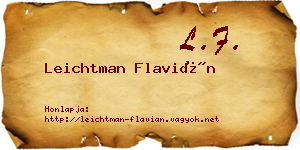 Leichtman Flavián névjegykártya